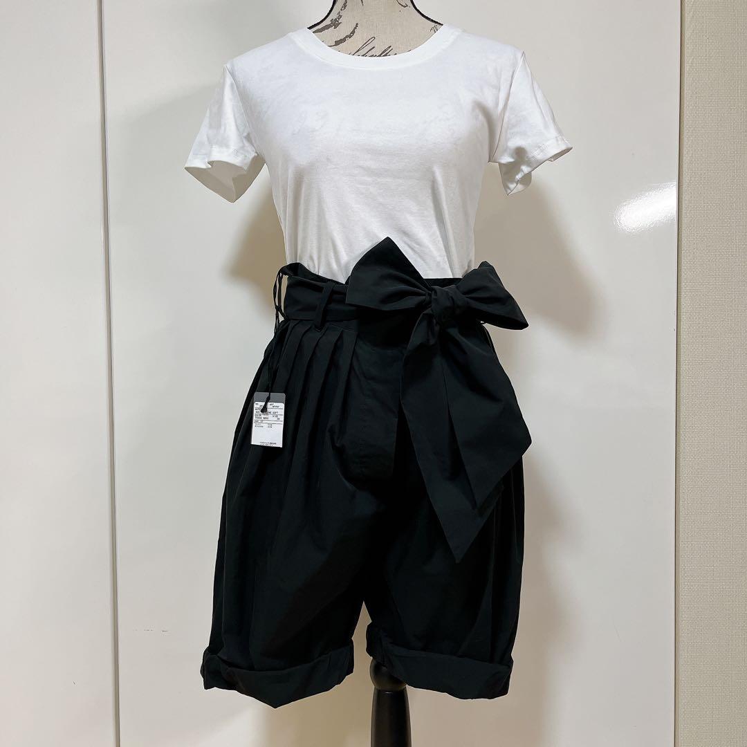 【希少・新品タグ付未使用品】MIU MIU ショートパンツ リボン ポプリン