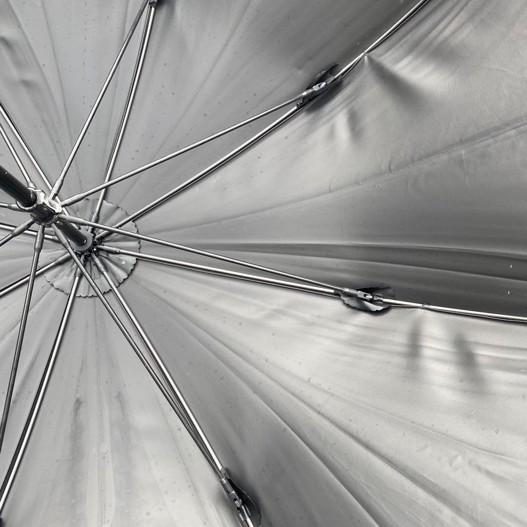 芦屋ロサブラン♡遮光日傘　長傘　黒　白バンブー　持ち手竹　紫外線対策