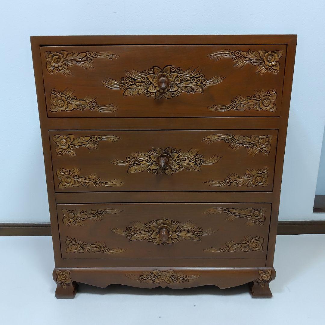 彫刻家具 木彫りチェスト