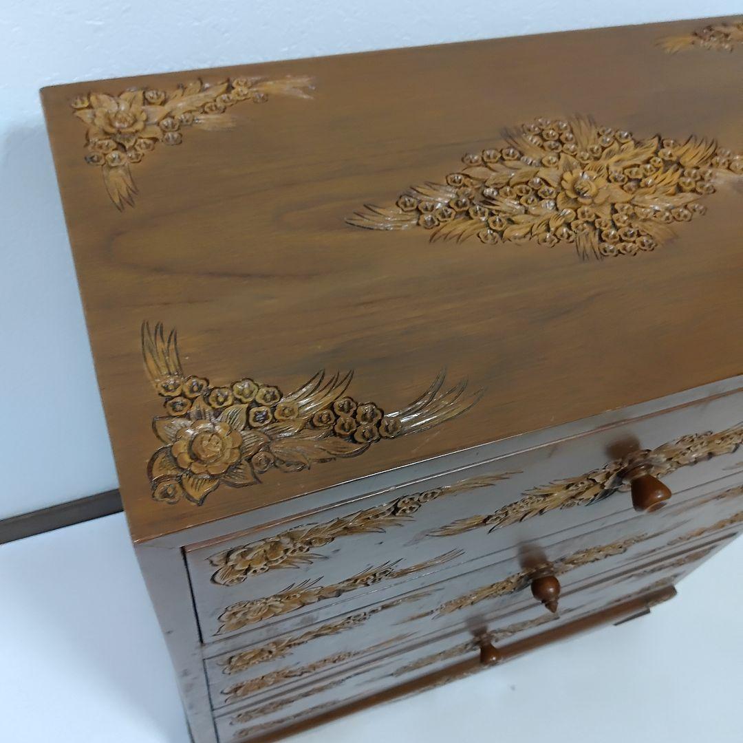 彫刻家具 木彫りチェスト