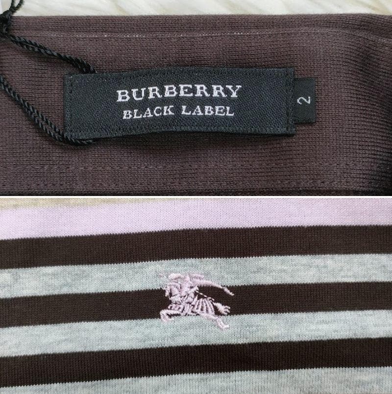 未使用 バーバリーブラックレーベル 半袖ポロシャツ サイズ2 M相当 ホースロゴ