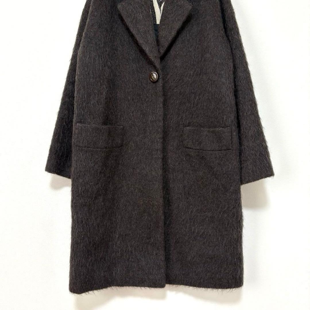 H.P.FRANCE / io アルパカ モヘア シャギー チェスターコート 2