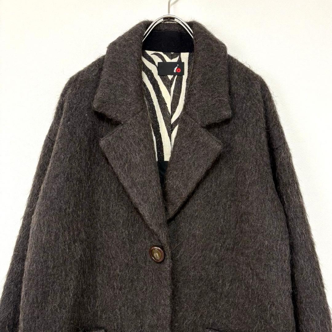 H.P.FRANCE / io アルパカ モヘア シャギー チェスターコート 2