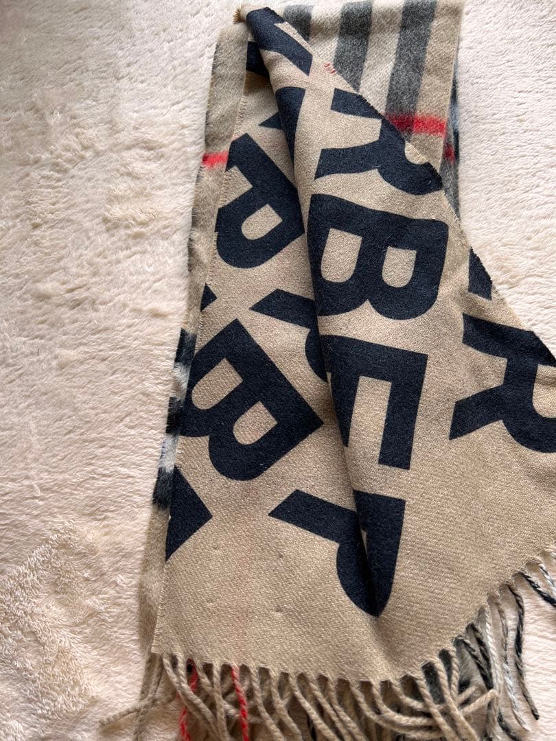 バーバリーカシミヤマフラー