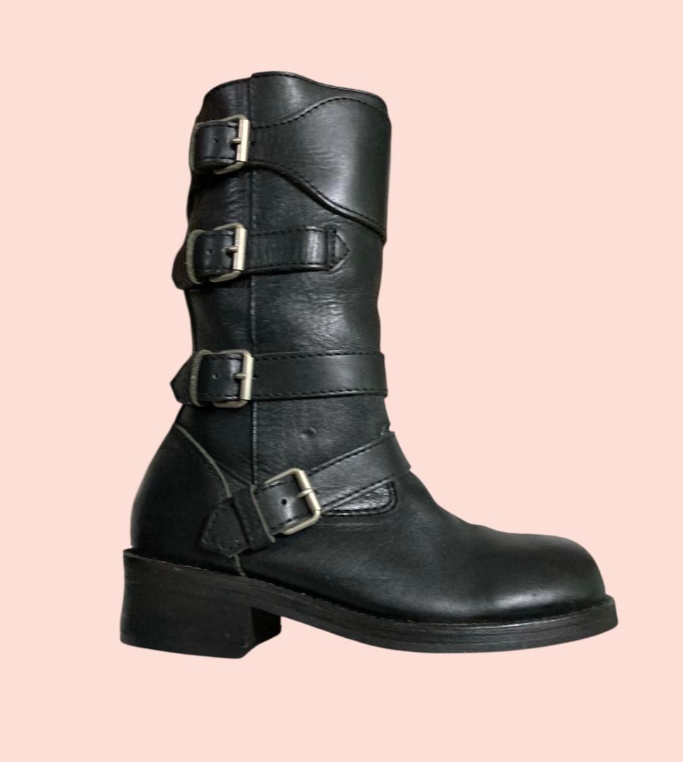 07aw JUNYA WATANABE MAN 4連ベルトバイカーロングブーツ