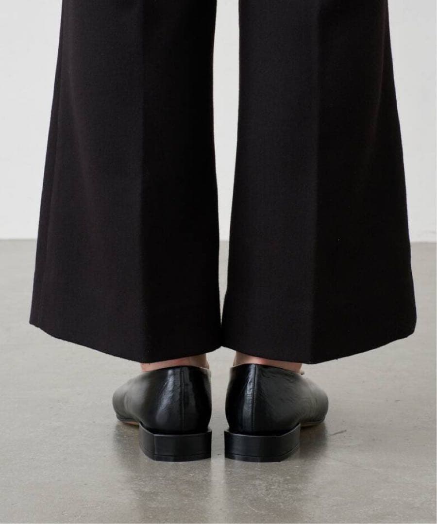 GRISE レザー ARTY オーナメントフラット ブラック24.5