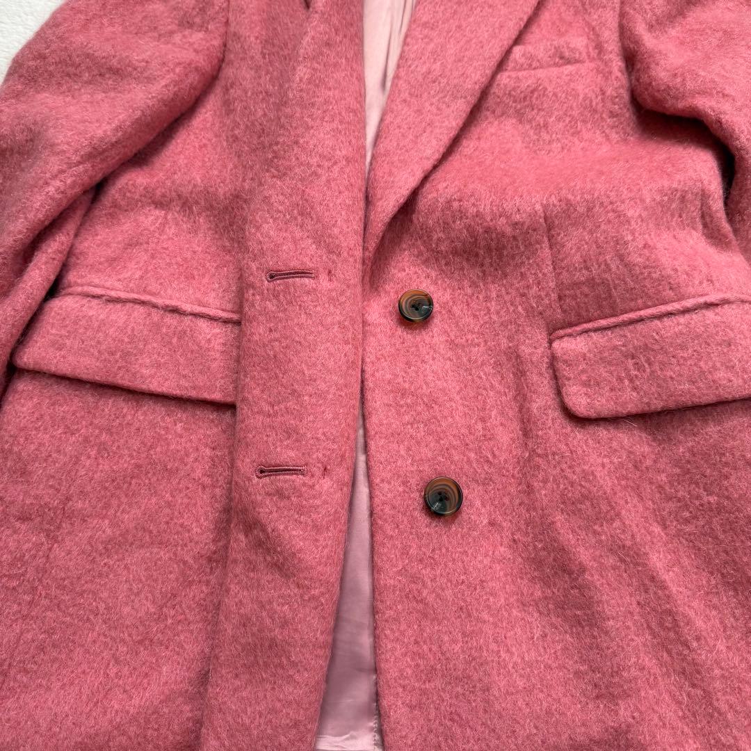 【美品】BEAUTY&YOUTH シャギービッグジャケット ピンク M