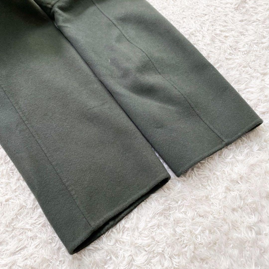 美品❤️Theory ロングコート　ダブル　カーキ　ベルト　カシミヤ　ウール　S