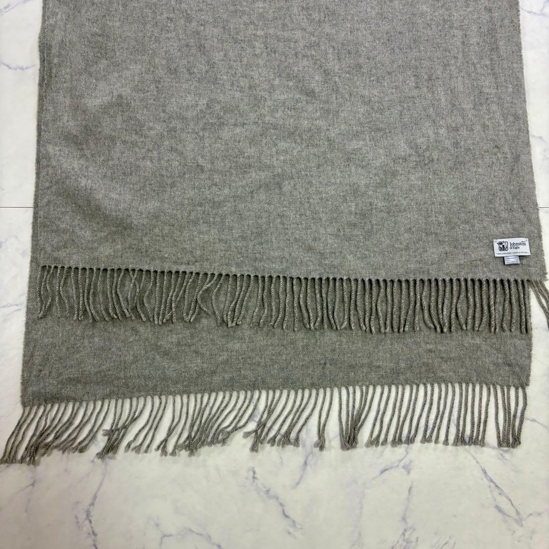 美品 ジョンストンズ オブ エルガン カシミヤ100 % 大判ストール マフラー