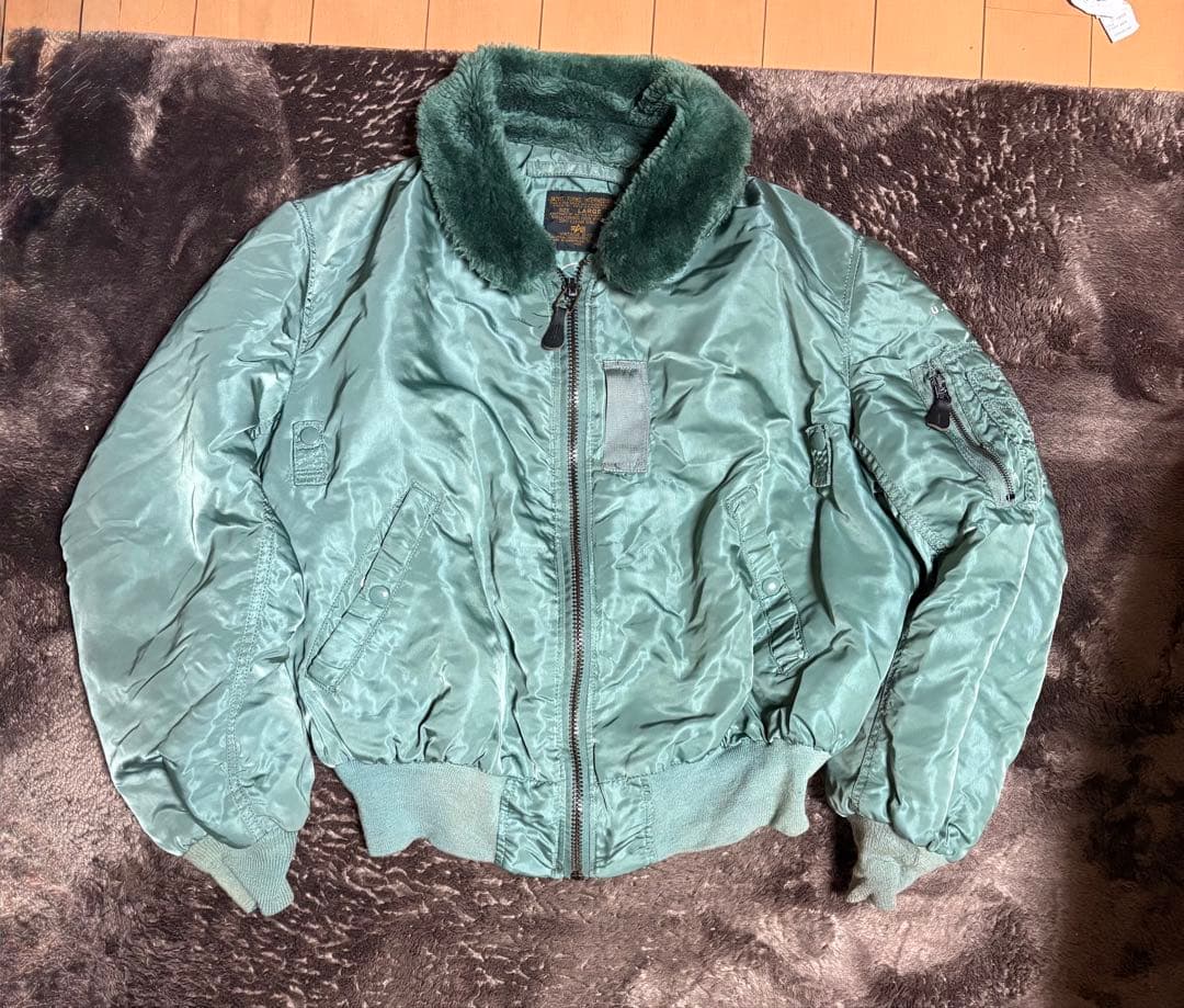 90s USA製 ALPHA B-15D フライトジャケット L 希少品✨️