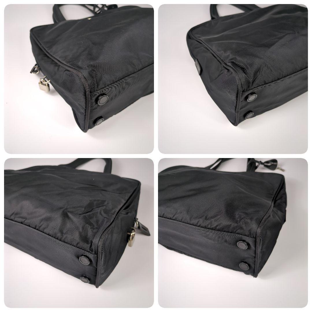 PRADA ブラック ハンドバック ナイロン ビジネスバッグ カデナ 極美品