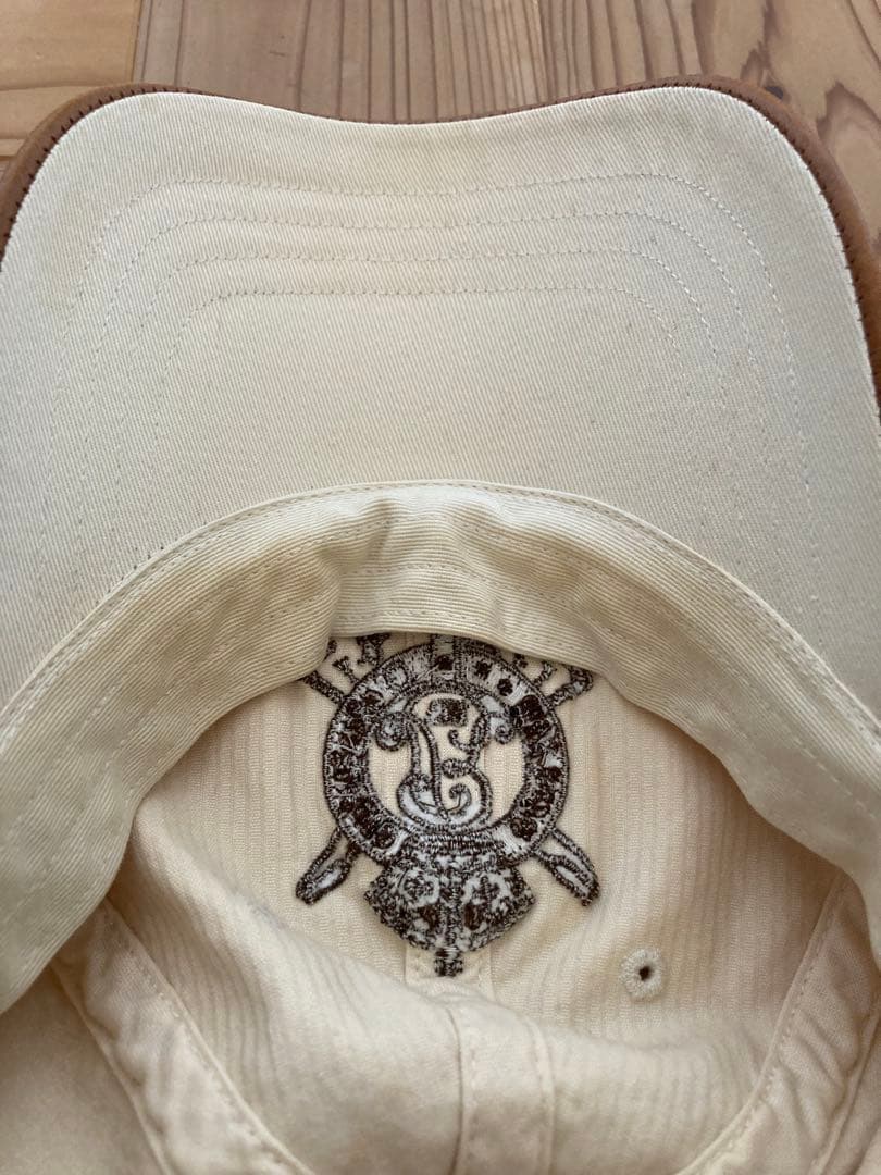 Ralph Lauren ラルフ キャップ 帽子 レザー コーデュロイ 90s