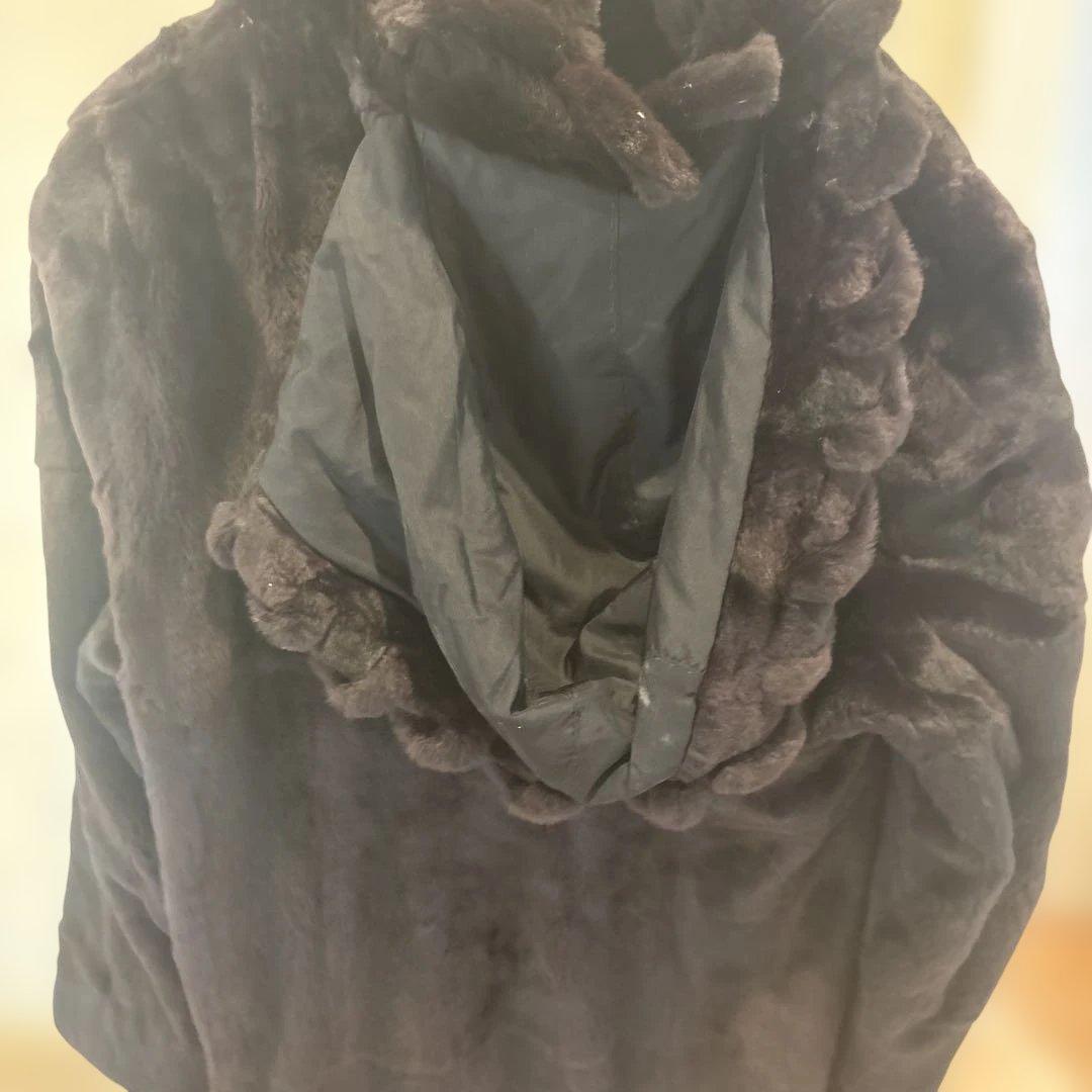 BALMAIN フード付き毛皮コート 両面使える