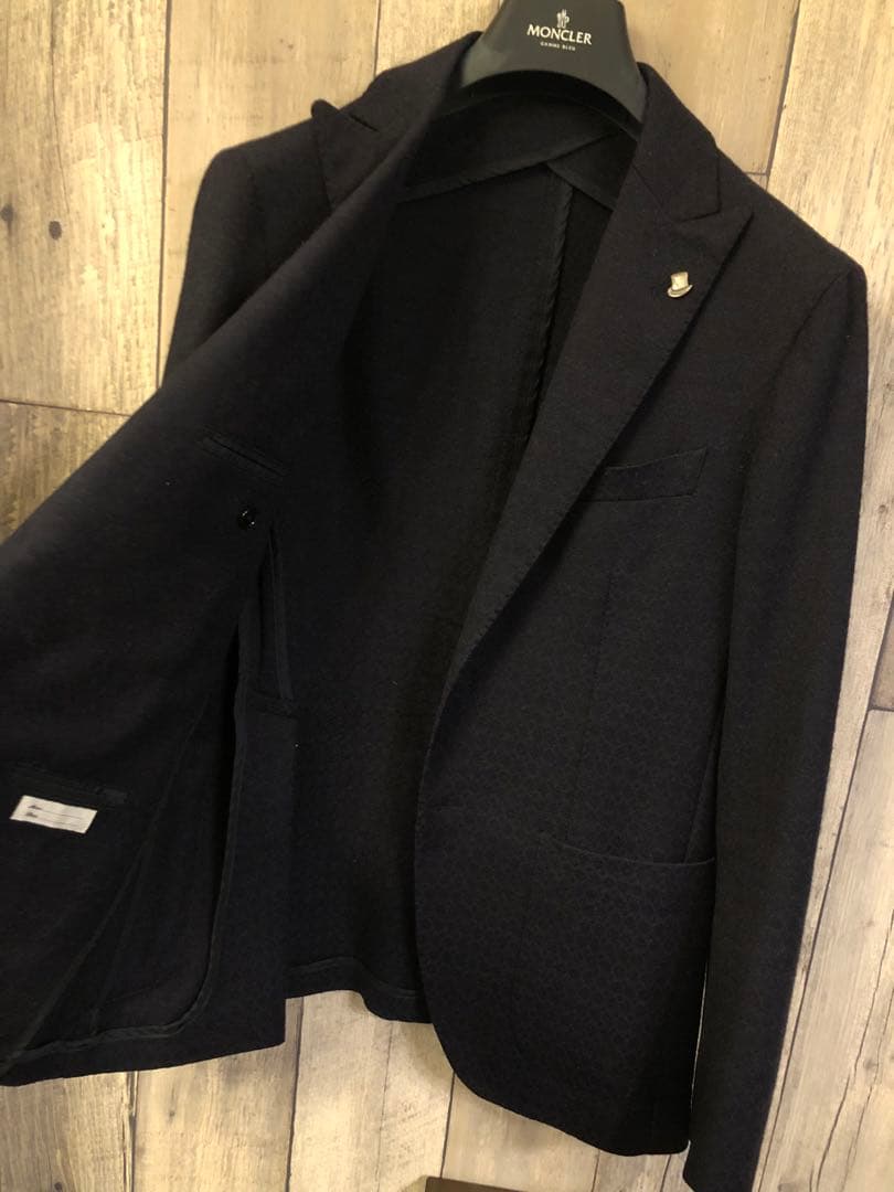 SAFARI掲載 限定品 タリアトーレ ネイビー ブレザー 44 紺ブレ