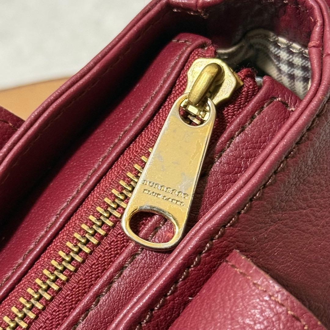 【バーバリーブルーレーベル】2wayショルダーバッグ　ゴールドロゴ　ノバチェック