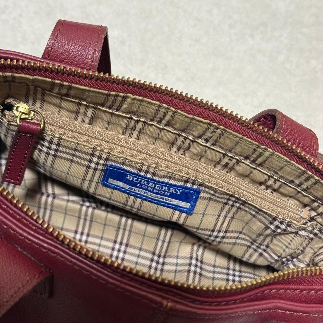 【バーバリーブルーレーベル】2wayショルダーバッグ　ゴールドロゴ　ノバチェック