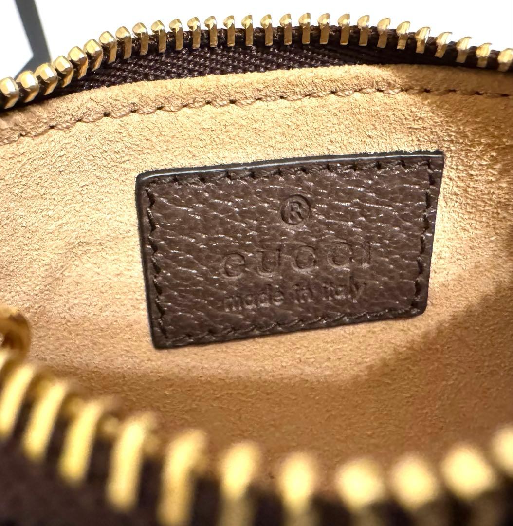 美品 GUCCIグッチ ジャンボGG ケース チェーンつき ブラウン