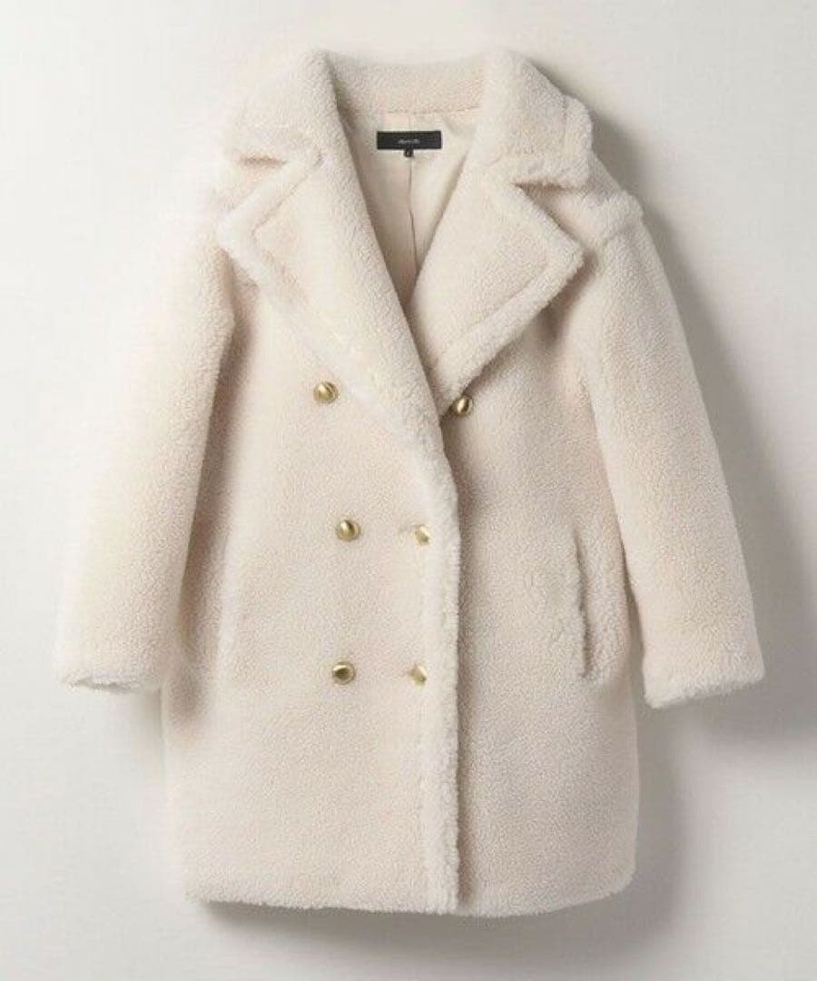 【美品】allureville ウールMIXボアピーコート　01(S)