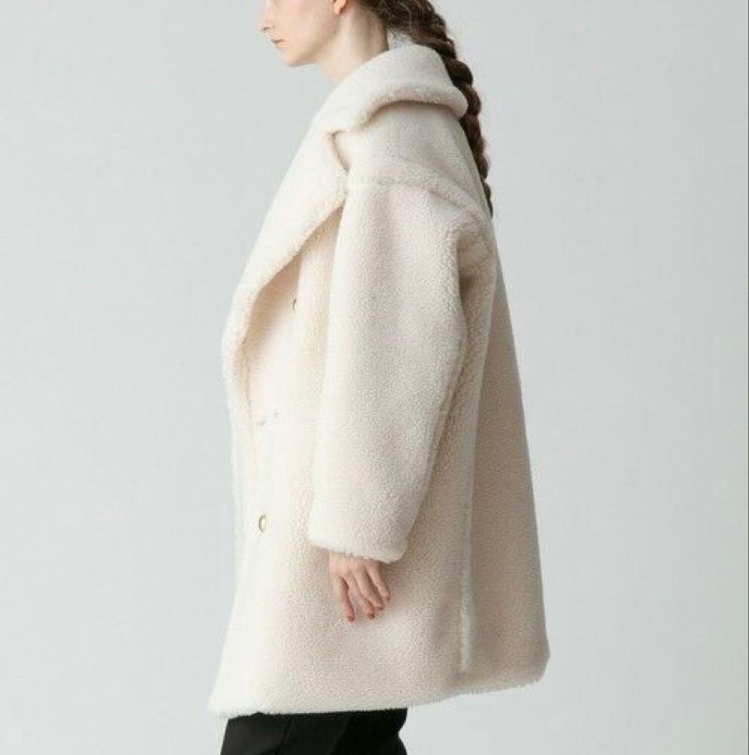 【美品】allureville ウールMIXボアピーコート　01(S)