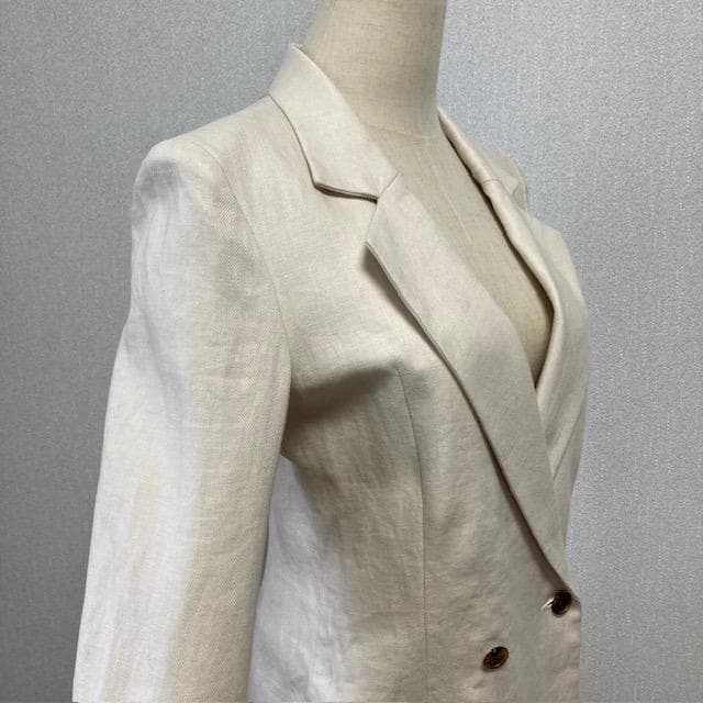 Cabana カバナ リネンジャケット テーラードジャケット シルク混 36