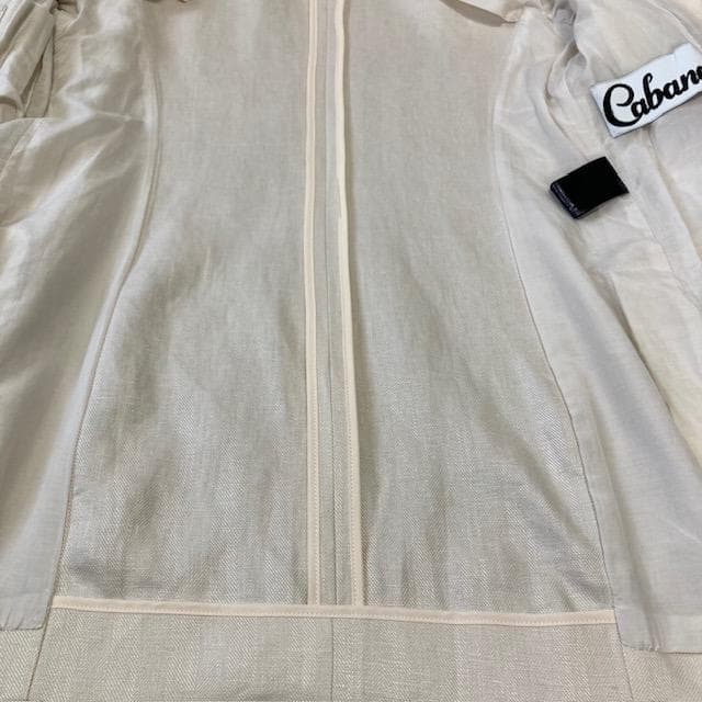 Cabana カバナ リネンジャケット テーラードジャケット シルク混 36