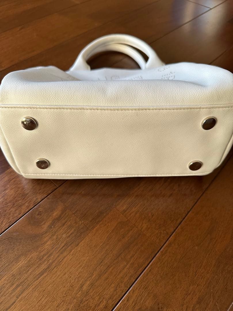 1piu1uguale3GOLF ホワイト ロゴ入り バッグ