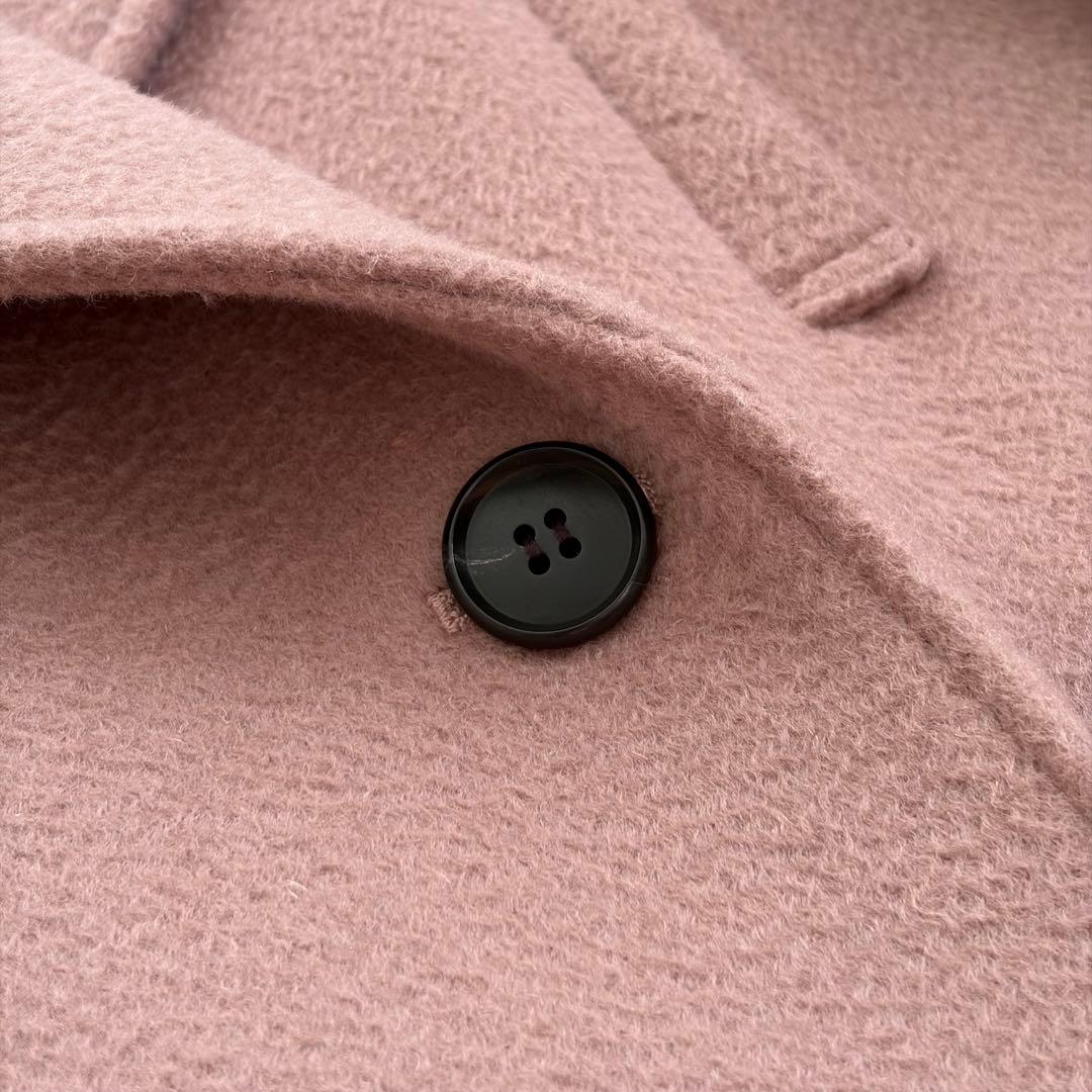 anuans ミドルスケールコート ウール スモーキーピンク フリーサイズ