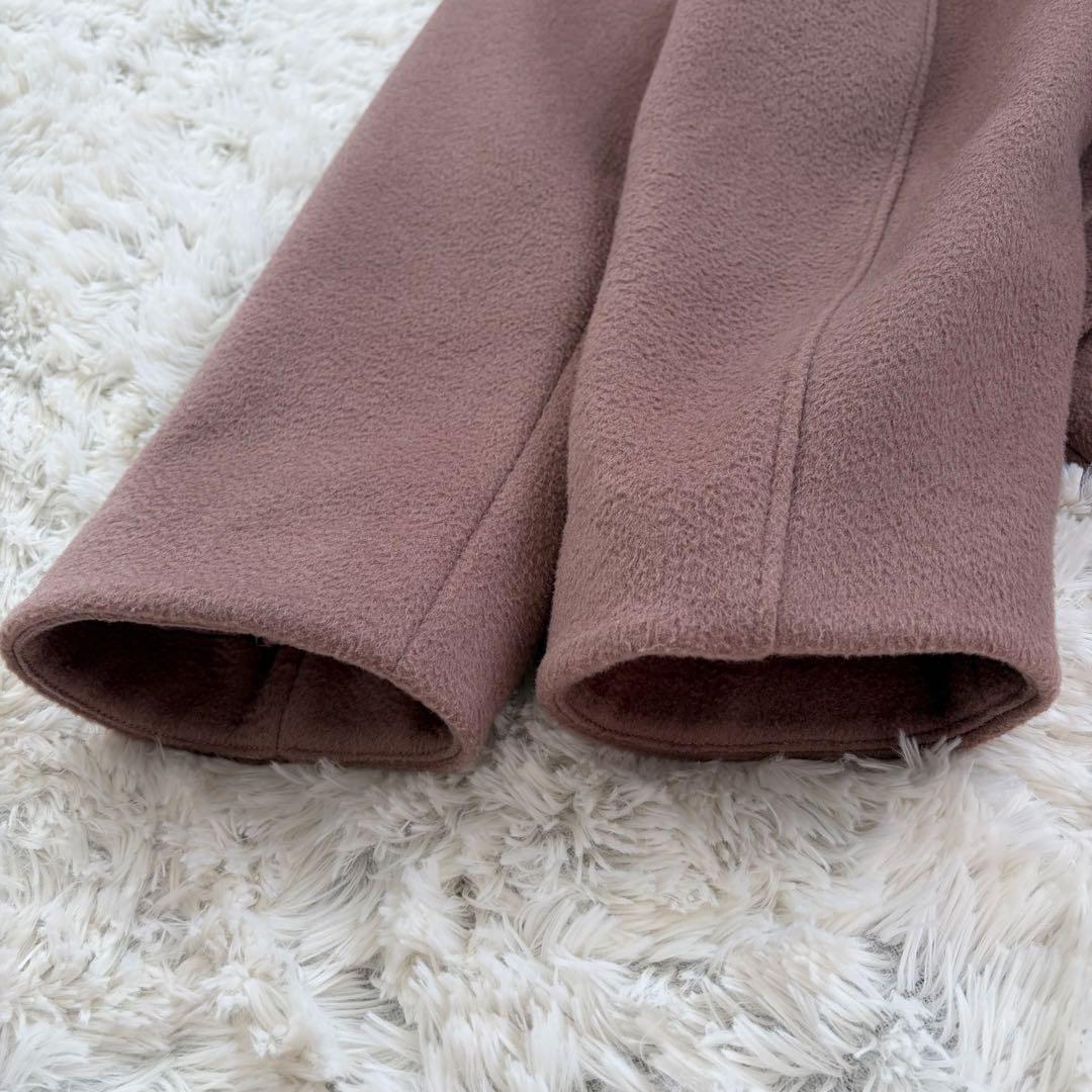 anuans ミドルスケールコート ウール スモーキーピンク フリーサイズ