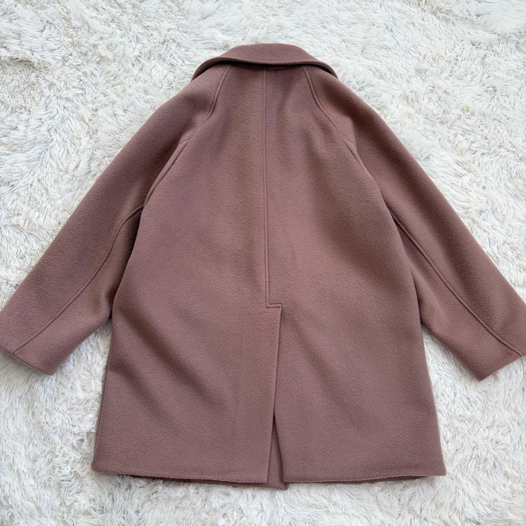 anuans ミドルスケールコート ウール スモーキーピンク フリーサイズ