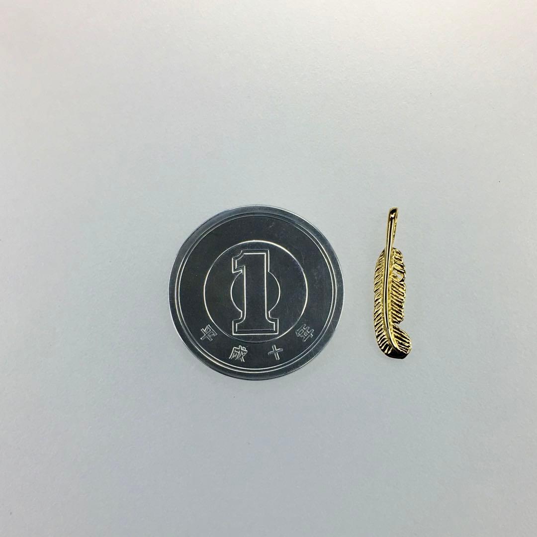 K18 フェザー《SS》 右曲がり ネックレス 18金 地金物