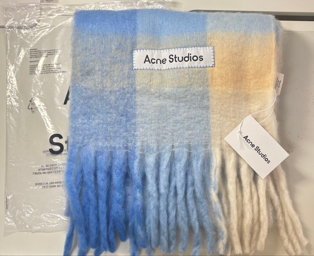 Acne Studios マフラー　ブルー　ブラウン