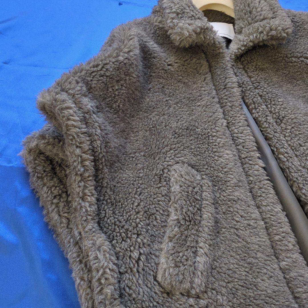 大人キュート♪ティッカTICCA　ウールファーポンチョ　グレー系