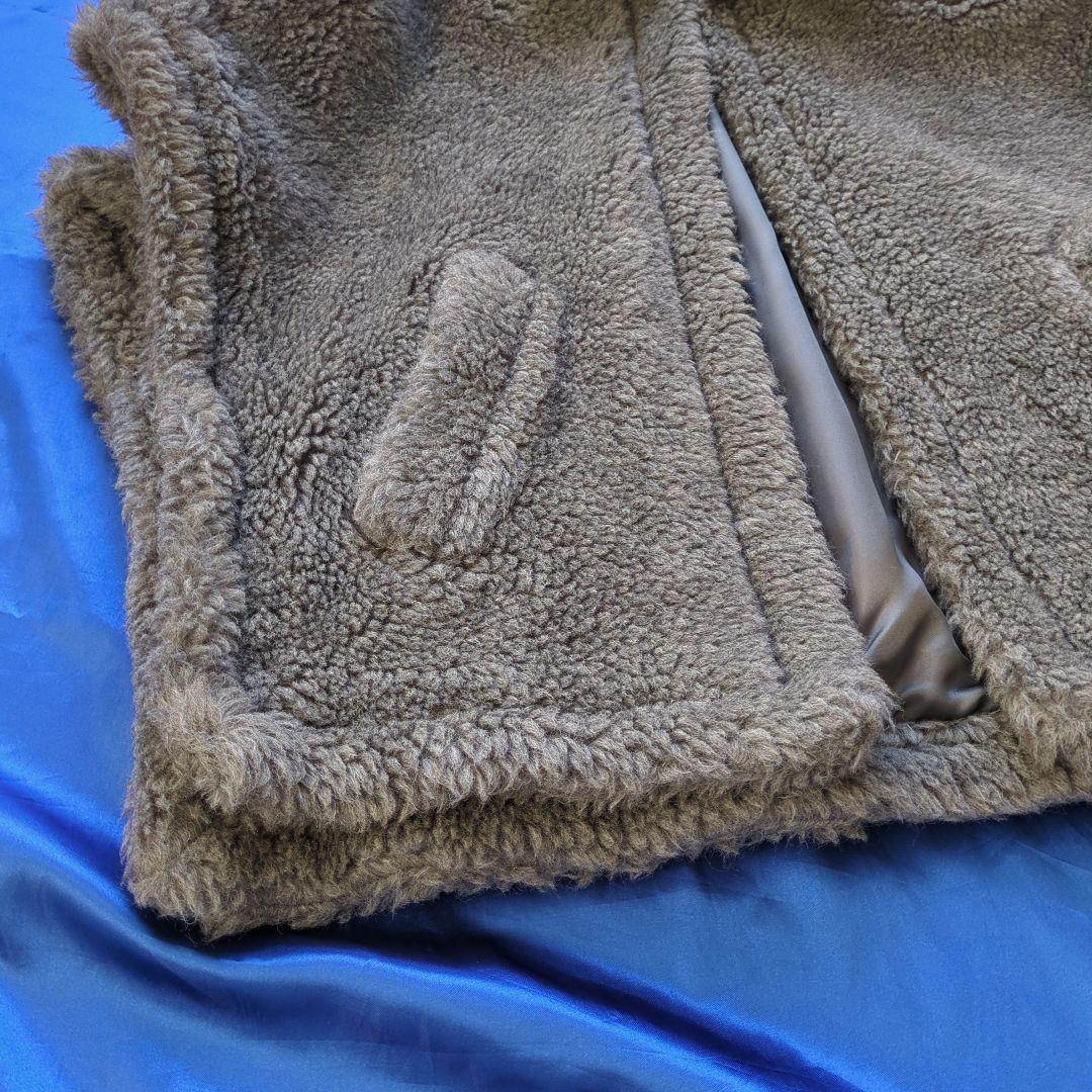 大人キュート♪ティッカTICCA　ウールファーポンチョ　グレー系