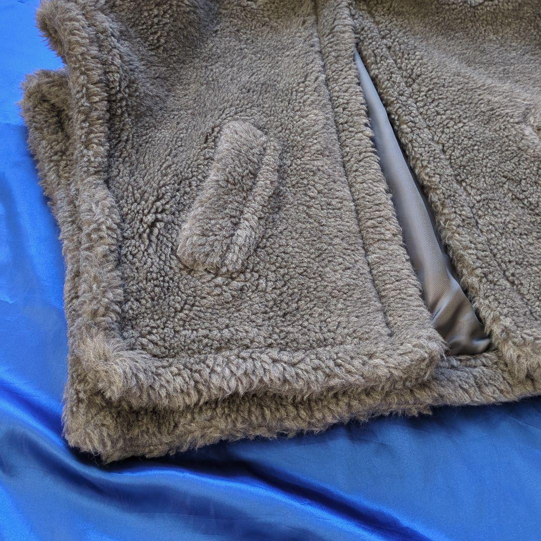 大人キュート♪ティッカTICCA　ウールファーポンチョ　グレー系