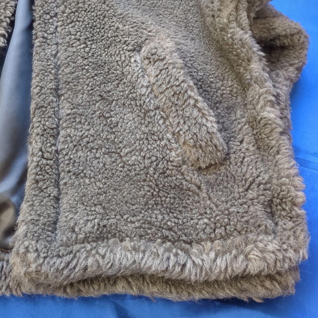 大人キュート♪ティッカTICCA　ウールファーポンチョ　グレー系