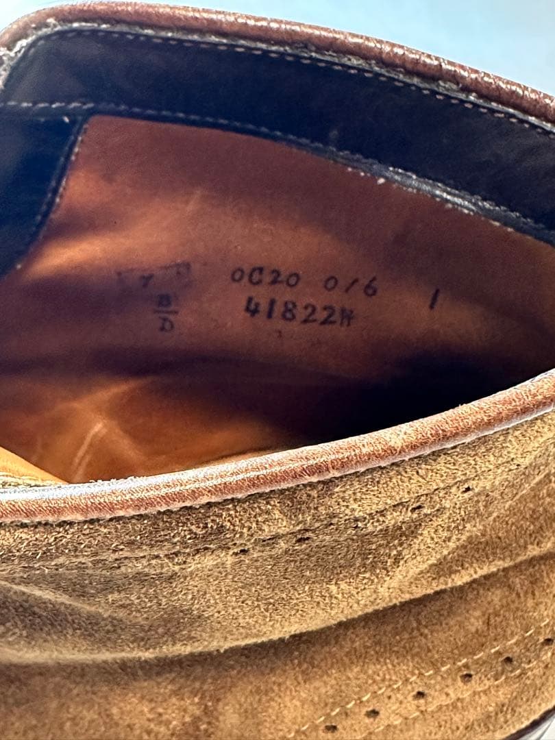 【美品良靴】ALDEN SUEDE MODIFIED BOOTS7D 41822