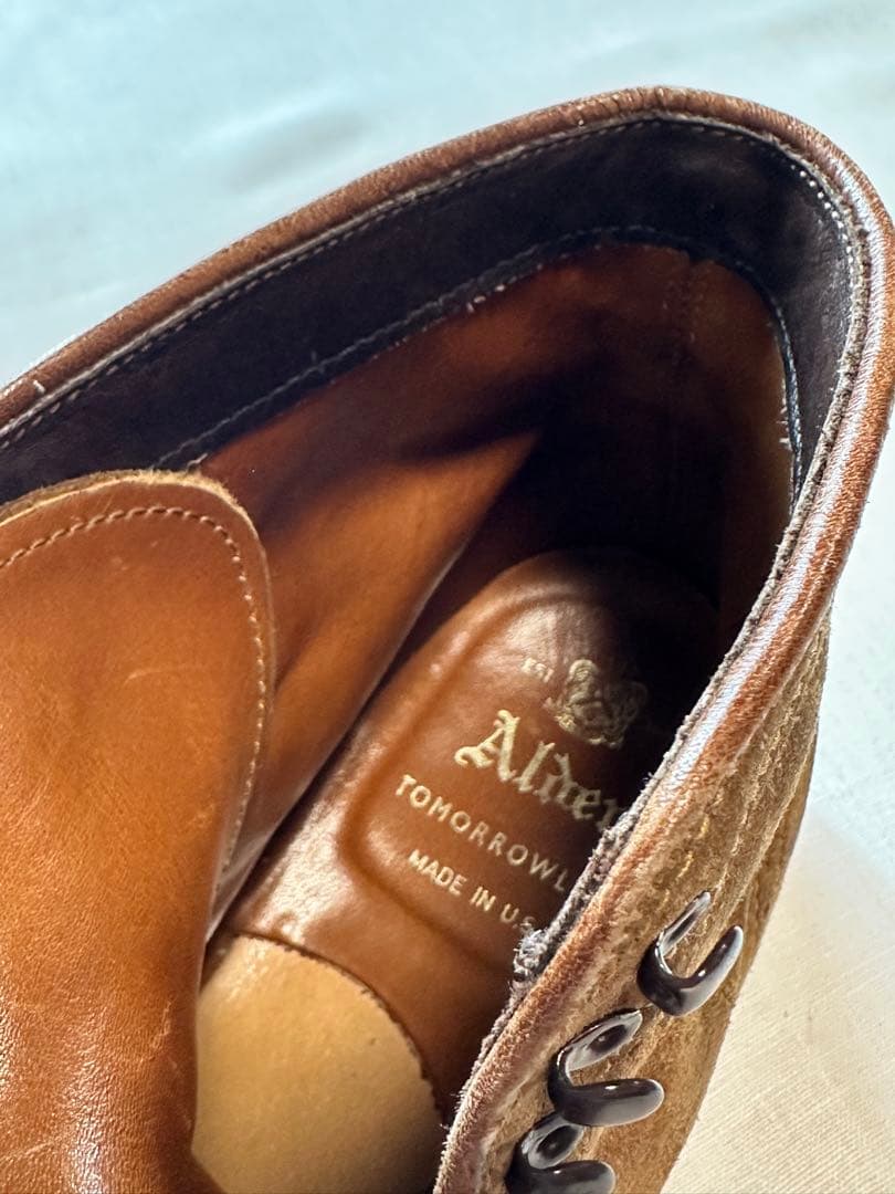 【美品良靴】ALDEN SUEDE MODIFIED BOOTS7D 41822