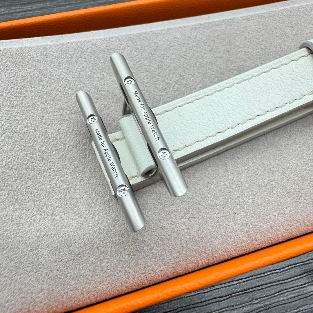 2574 美品　Apple Watch エルメス　ホワイト　ドゥブルトゥール