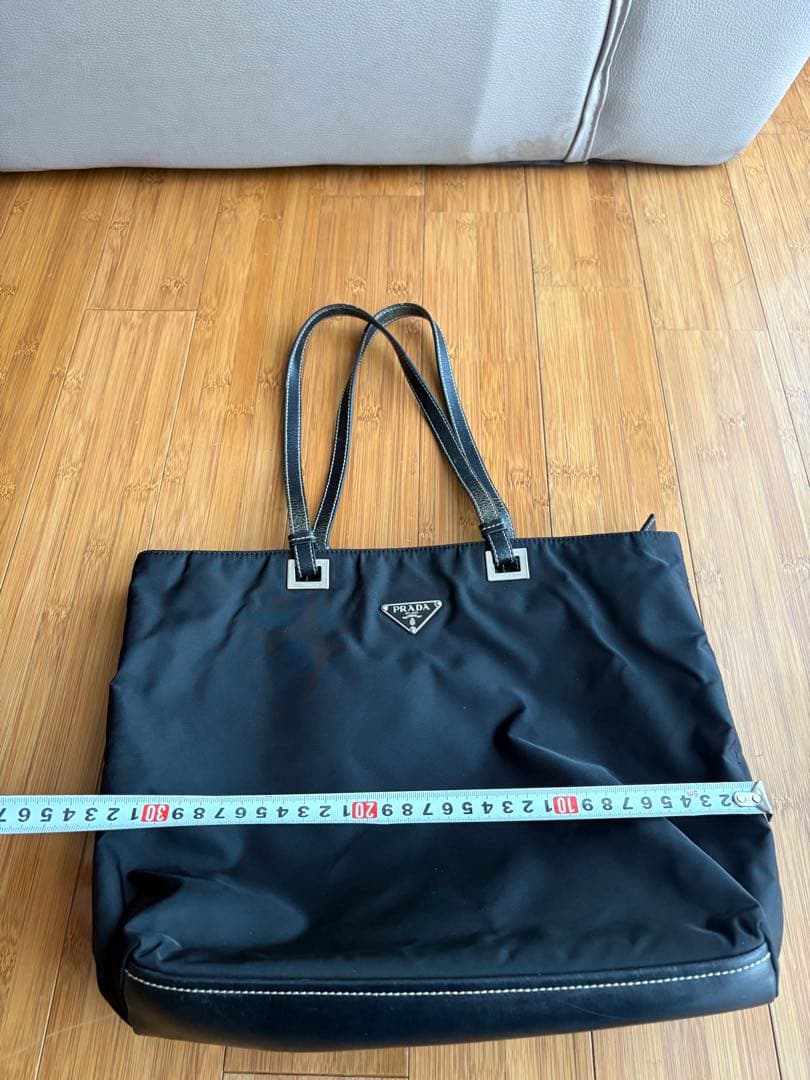 プラダ Prada 黒 ナイロン トートバッグ 約33cm x 23cm