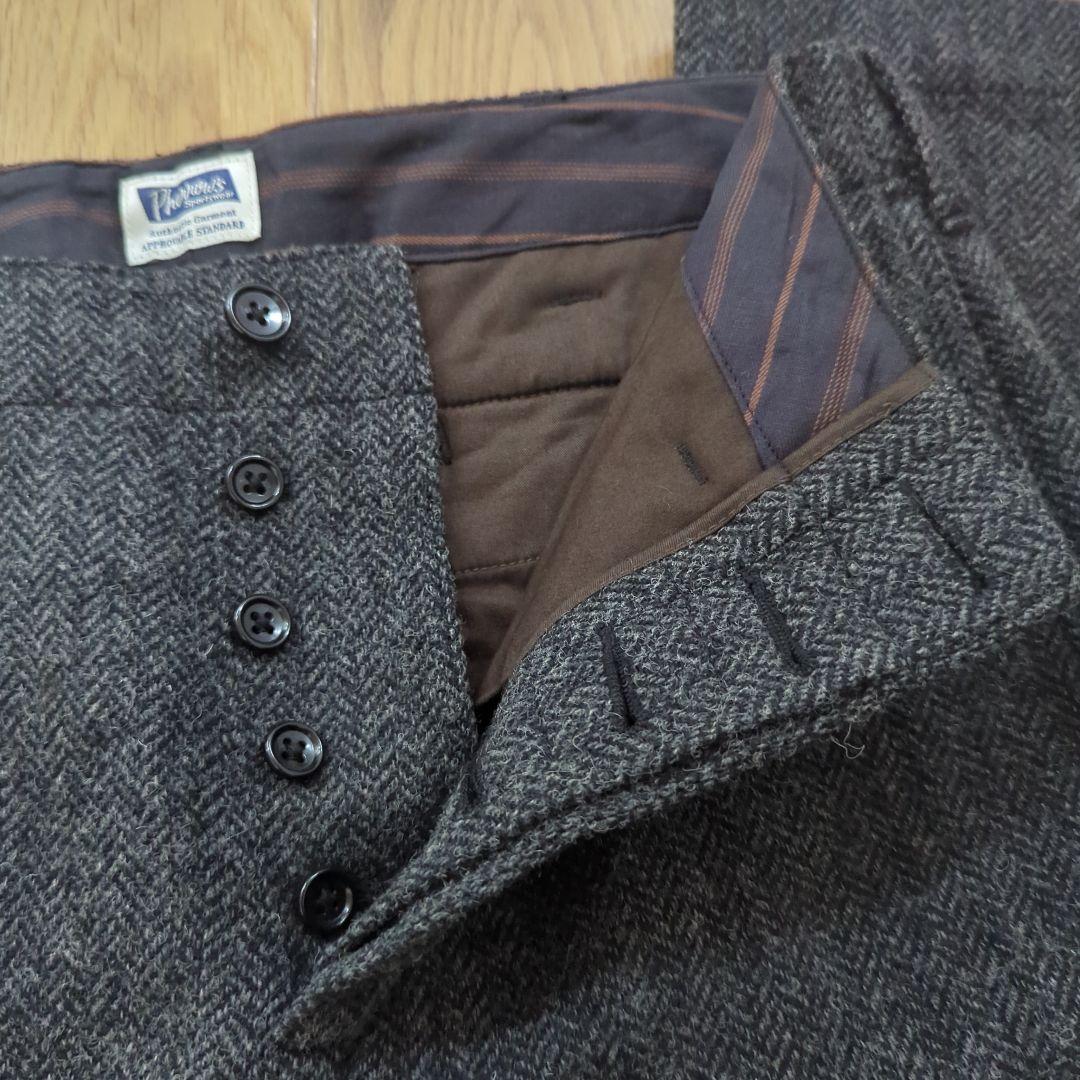 フェローズ PHERROW’S ウール パンツ スラックス ヘリンボーン w30