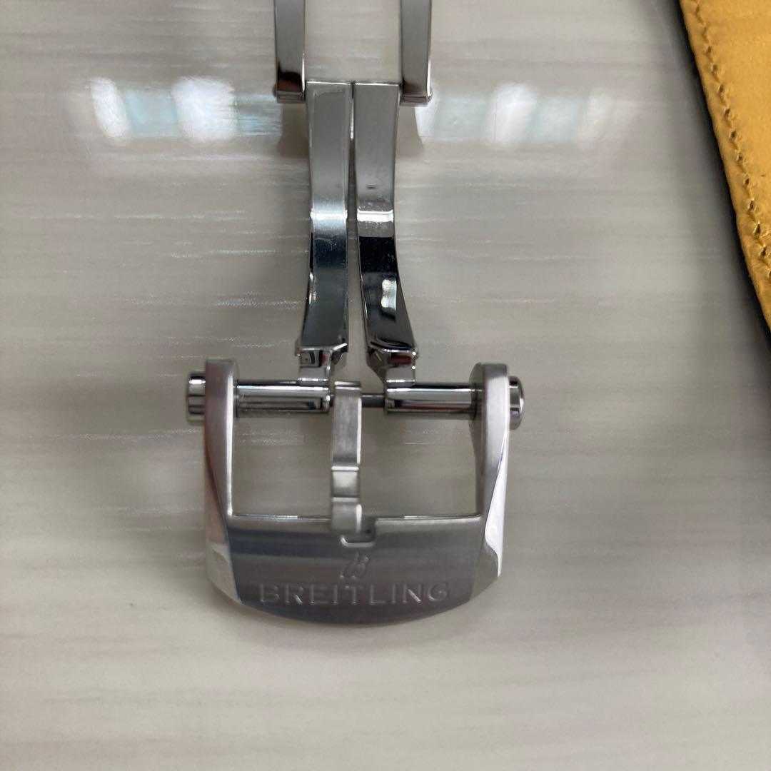 BREITLING ブラックレザーベルト 22-18mm ナビタイマー B01