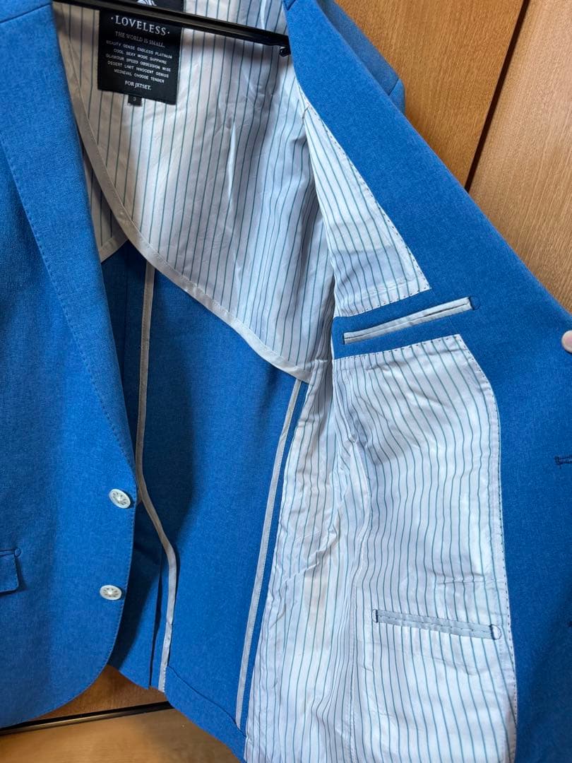 LOVELESS ラブレス　テーラードジャケット パンツ ブルー　青