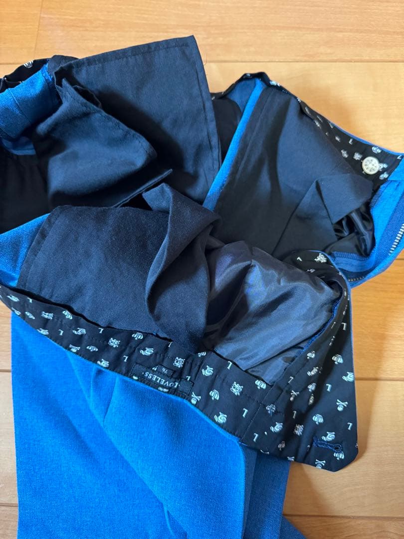 LOVELESS ラブレス　テーラードジャケット パンツ ブルー　青