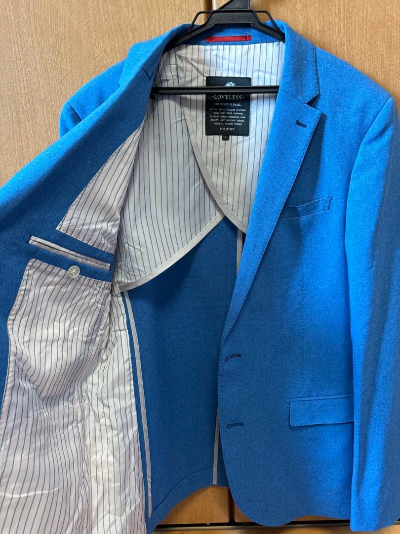 LOVELESS ラブレス　テーラードジャケット パンツ ブルー　青