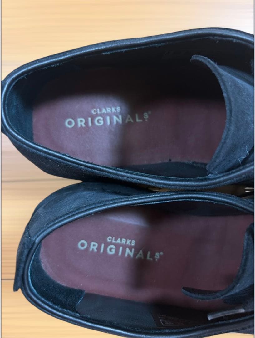 CLARKS ブラック ワラビーシューズ
