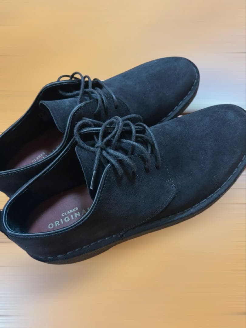 CLARKS ブラック ワラビーシューズ