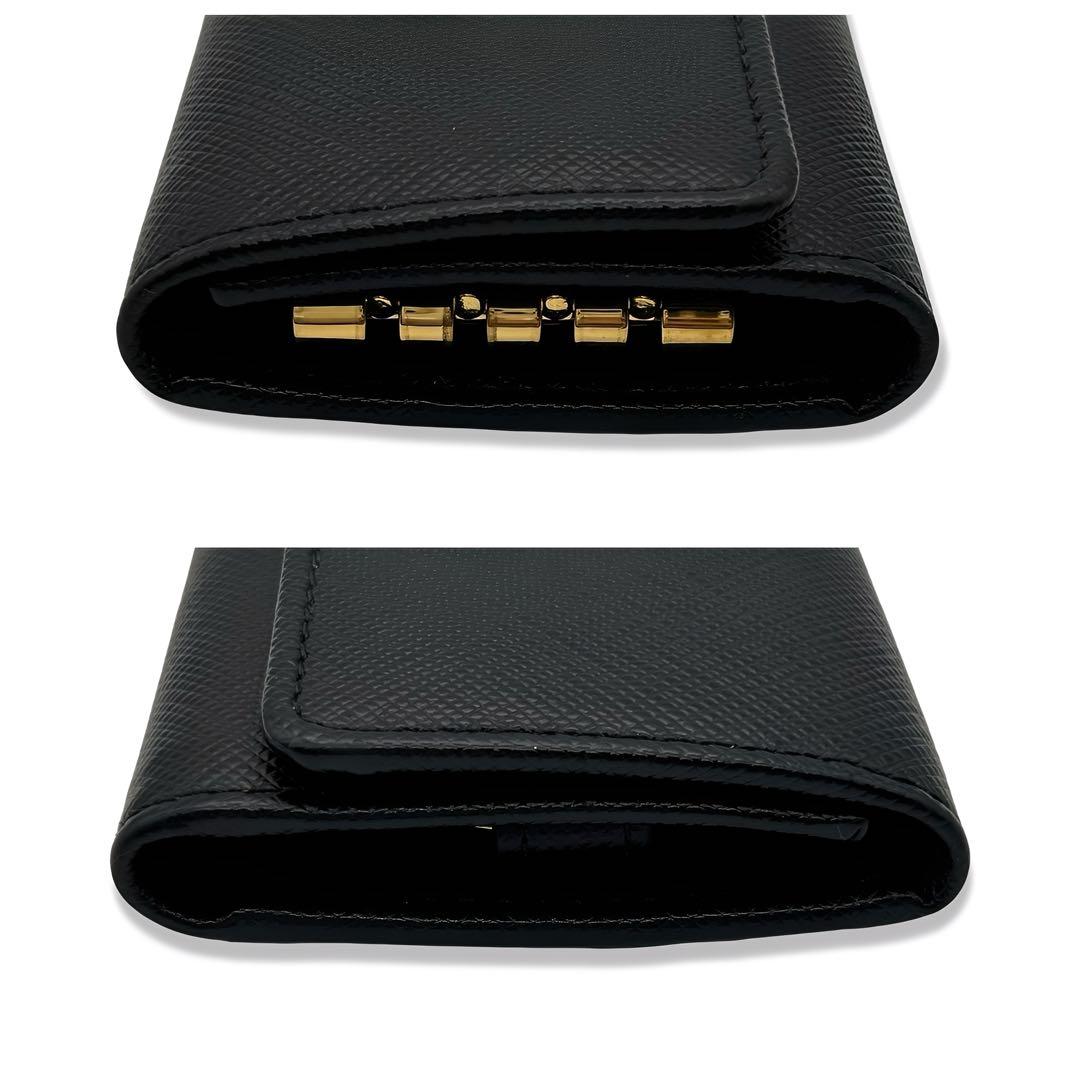【ほぼ未使用】 PRADA プラダ キーケース サフィアーノ レザー ブラック