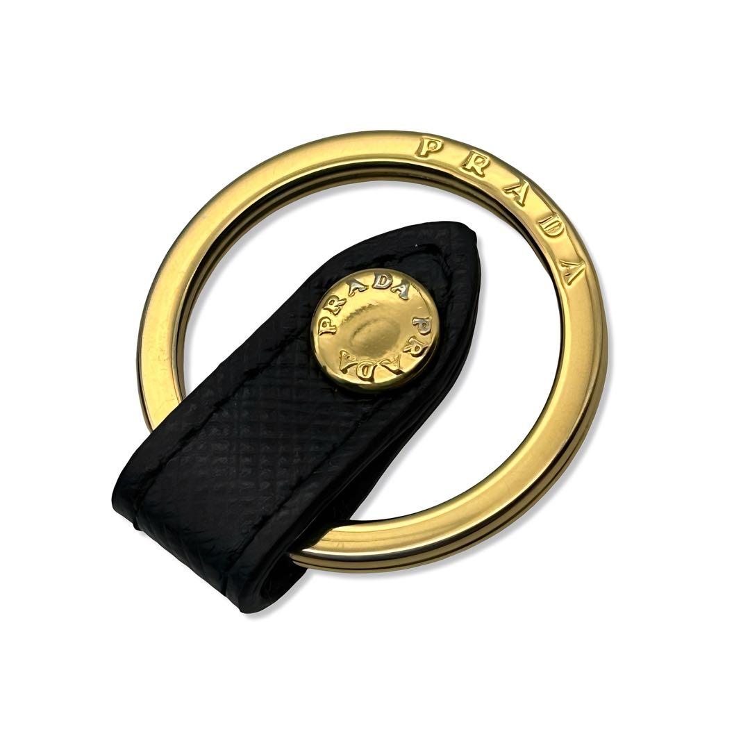 【ほぼ未使用】 PRADA プラダ キーケース サフィアーノ レザー ブラック