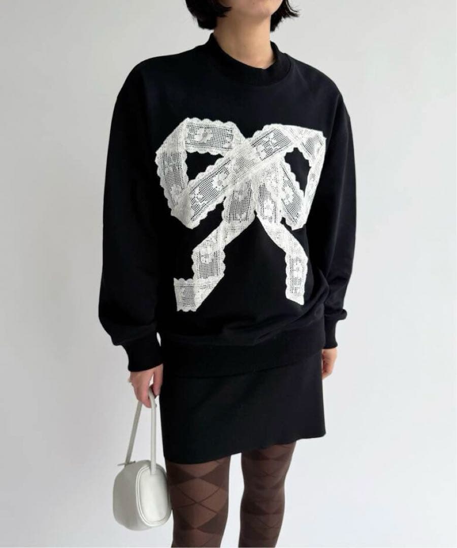 【新品未使用】Yuhan Wang lace bow sweatshirt M