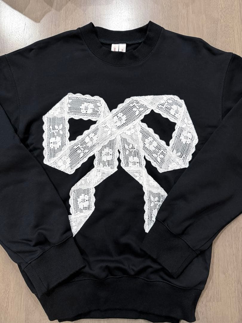 【新品未使用】Yuhan Wang lace bow sweatshirt M